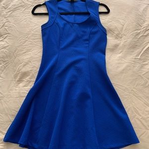 bright blue dress